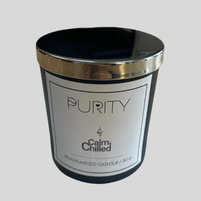 Calm & Chilled Purity Luxury Hand poured Scented Candle Black 30cl