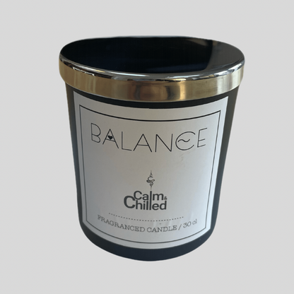 Calm & Chilled Balance Luxury Hand poured Scented Candle in Black 30cl