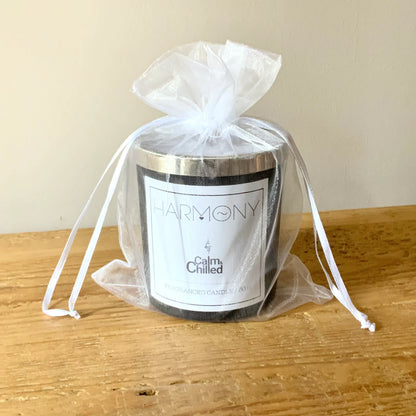 Calm & Chilled Harmony Luxury Hand poured Scented Candle in Black 30cl