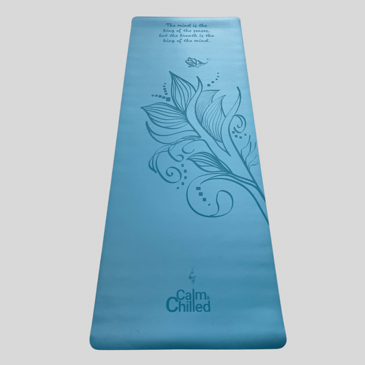 Calm and Chilled Pro Best Grip Yoga Mat in Sky Blue