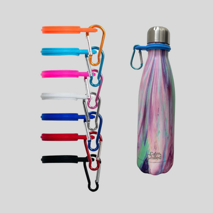 Calm & Chilled Vacuum Insulated 500ml Stainless Steel Water Bottle in Blue Water 500ml. Free Personalisation