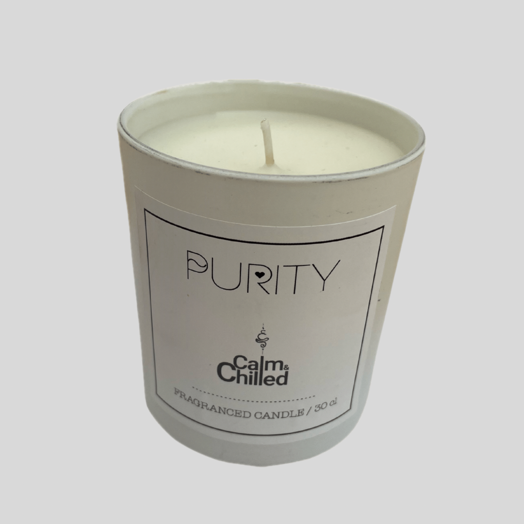 Calm & Chilled Purity Luxury Hand poured Scented Candle White 30cl