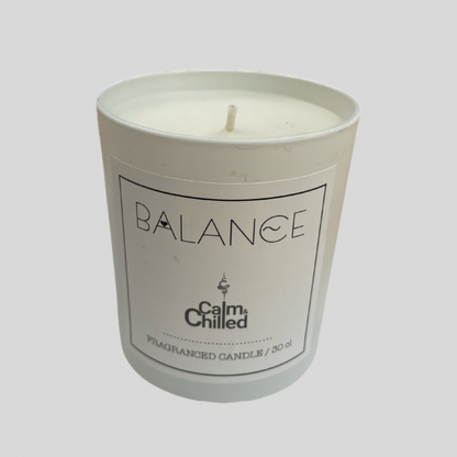 Calm & Chilled Balance Luxury Hand poured Scented Candle in White 30cl