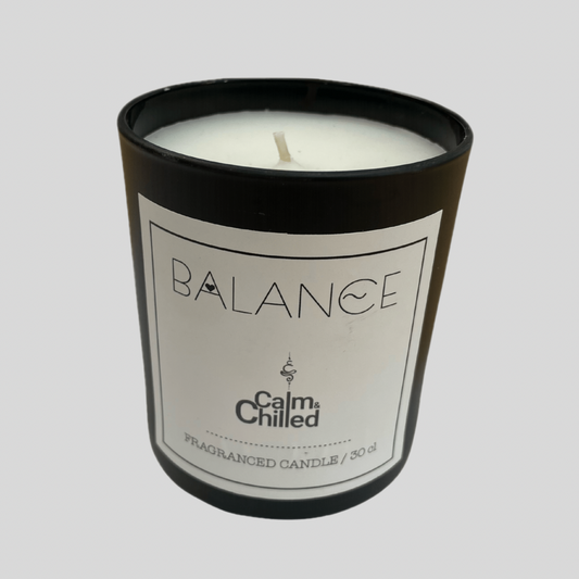 Calm & Chilled Balance Luxury Hand poured Scented Candle in Black 30cl