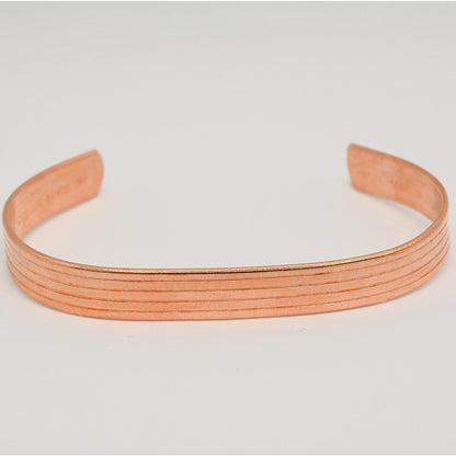 Pure copper bangles in 4 styles made in UK