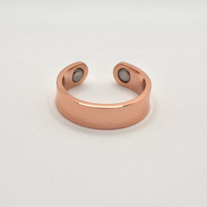 Magnetic plain polished adjustable ring