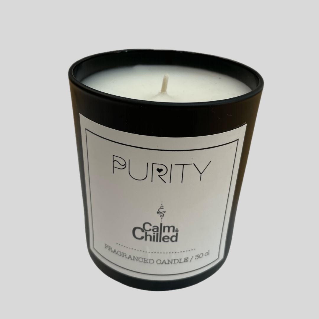 Calm & Chilled Purity Luxury Hand poured Scented Candle Black 30cl