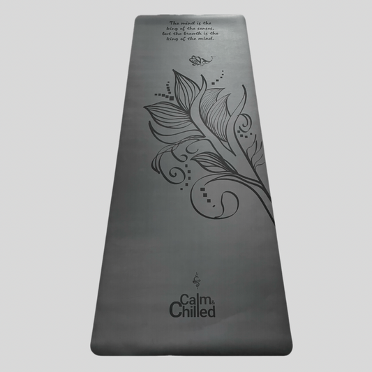 Calm and Chilled Pro Best Grip Yoga Mat in Slate Grey