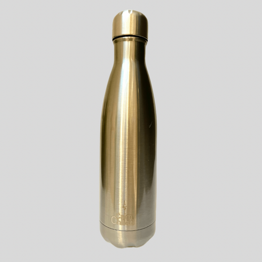 Calm & Chilled Vacuum Insulated 500ml Stainless Steel Water Bottle 500ml. Free Personalisation