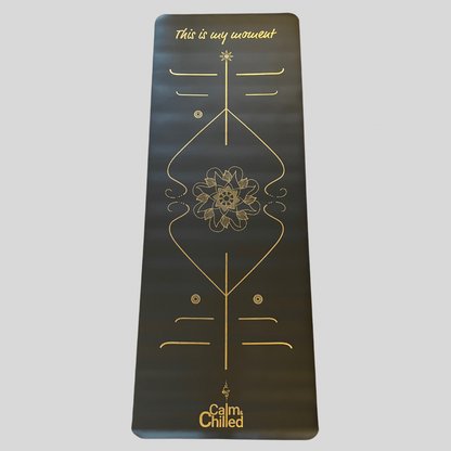 Calm & Chilled Pro Luxe Super Grippy Yoga Mat in Jet Black