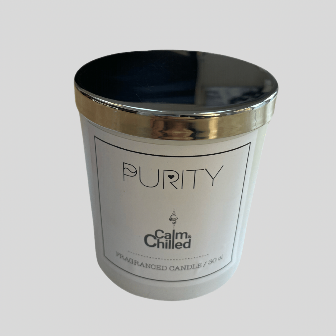 Calm & Chilled Purity Luxury Hand poured Scented Candle White 30cl