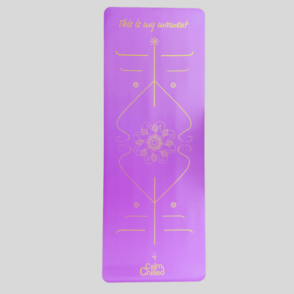 Calm & Chilled Pro Luxe Super Grippy Yoga Mat in Purple Heather