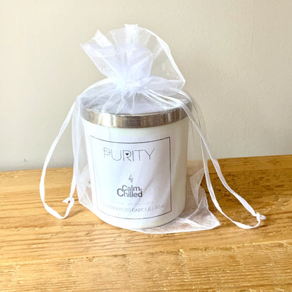 Calm & Chilled Purity Luxury Hand poured Scented Candle White 30cl