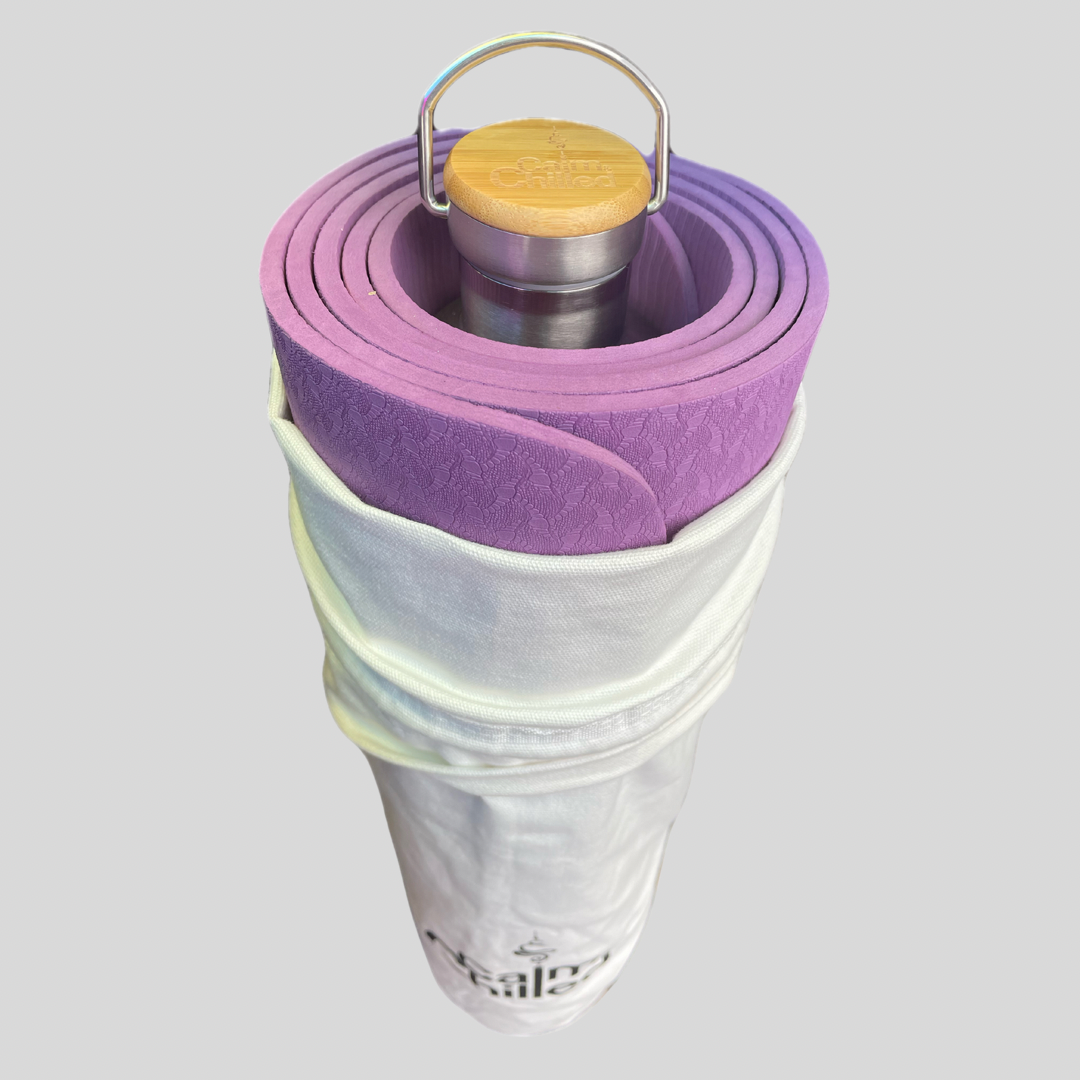 Calm & Chilled Pro Luxe Super Grippy Yoga Mat in Purple Heather