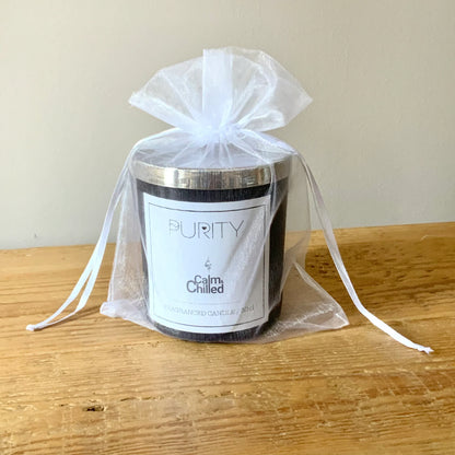 Calm & Chilled Purity Luxury Hand poured Scented Candle Black 30cl