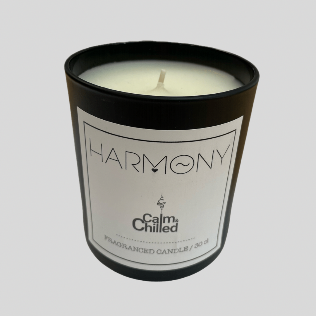 Calm & Chilled Harmony Luxury Hand poured Scented Candle in Black 30cl