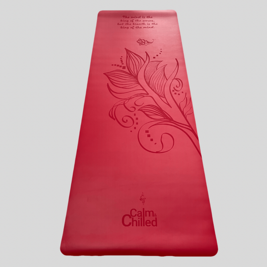 Calm and Chilled Pro Best Grip Yoga Mat in Crimson